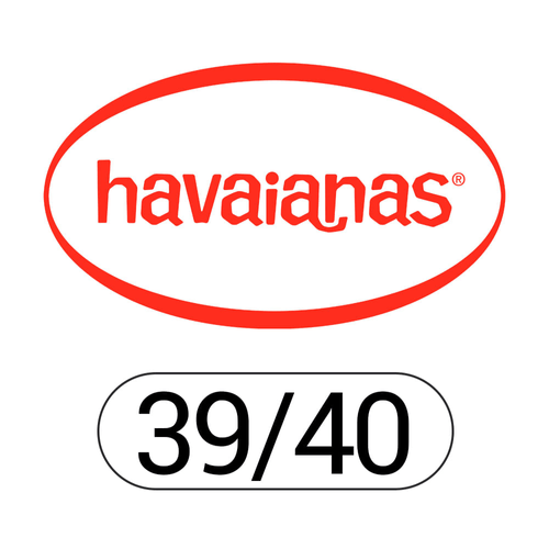 Sandálias Havaianas Aloha 01 par - Preto e Branco 39/40