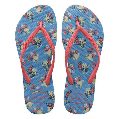 Sandália Havaianas Slim Romance Azul Turquesa Nº 35/36 Par