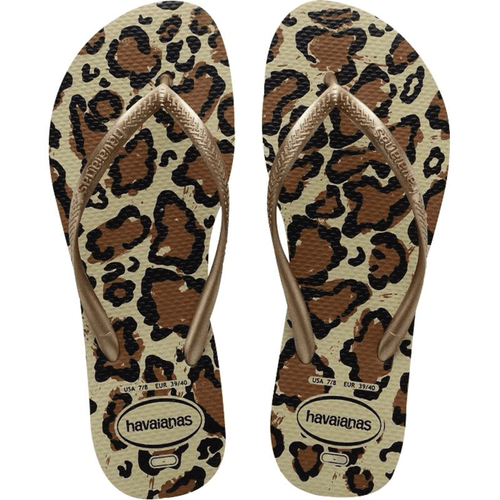 Sandalias Havaianas Slim Animals Areia/rose Gold