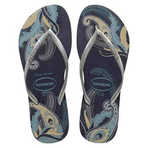 Sandália Havaianas Slim Organic Preto com Marinho Nº 35/36 Par