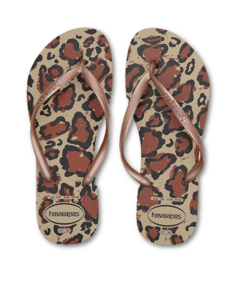 Sandália Havaianas Slim Animals Areia Rose Gold 33/34 1 Par