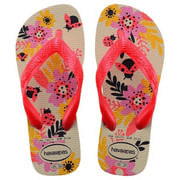 Sandália Havaianas Kids Flores Bege/Palha 23/24 1 par
