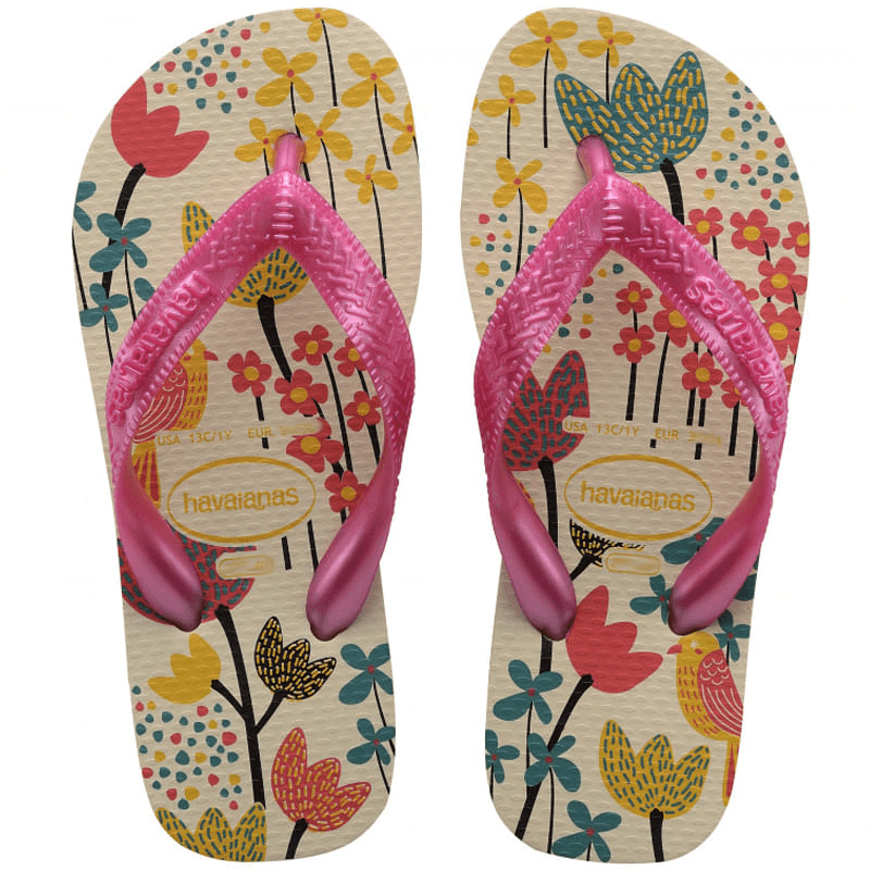 Sandalias-Havaianas-Kids-Flores-Bege-Palha-1-par--35-36