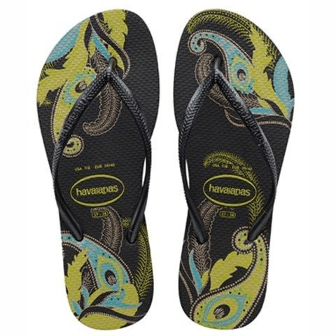 Sandália Havaianas Slim Organic Preto com Cinza  Nº 39 e 40 Par