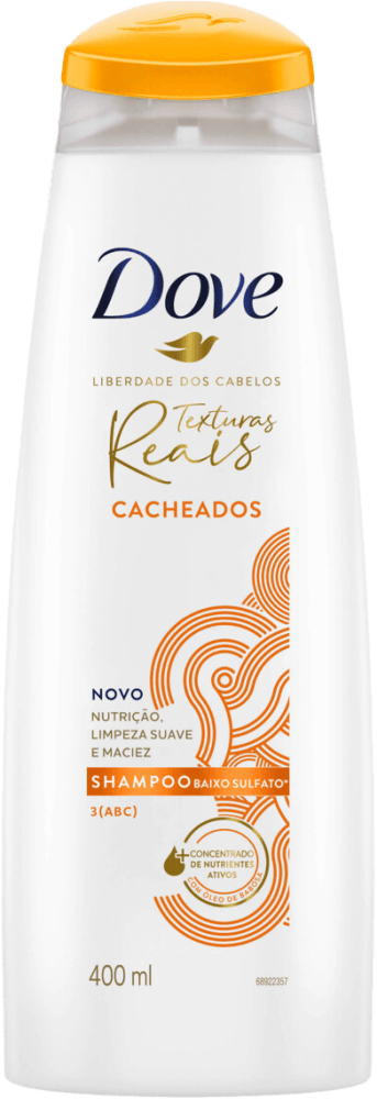 Shampoo Baixo Sulfato Dove Texturas Reais Cacheados 400 ml
