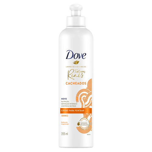 Creme para Pentear com Óleo de Babosa Dove Liberdade dos Cabelos Texturas Reais Cacheados Frasco 355ml