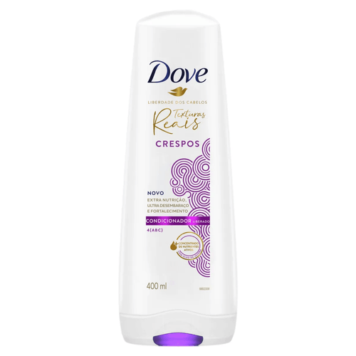 Condicionador com Óleo de Jojoba Dove Liberdade dos Cabelos Texturas Reais Crespos Frasco 400ml
