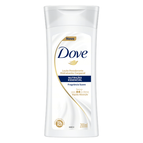 Loção Desodorante Corporal Hidratante Nutrição Essencial Dove Frasco 200ml