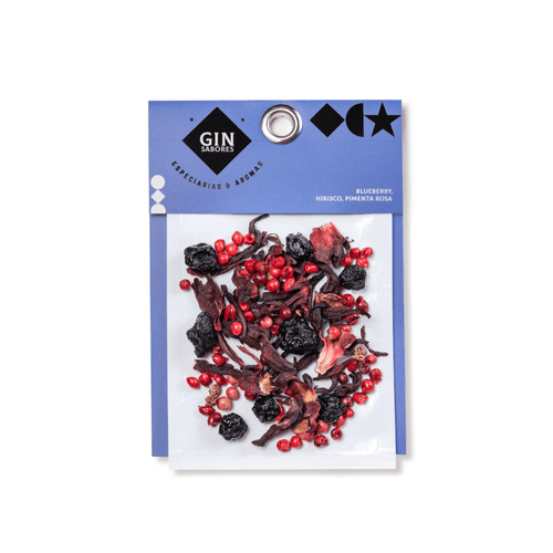 Especiarias para Preparo de Drinks Gin Sabores Blueberry, Hibisco e Pimenta Rosa Unidade