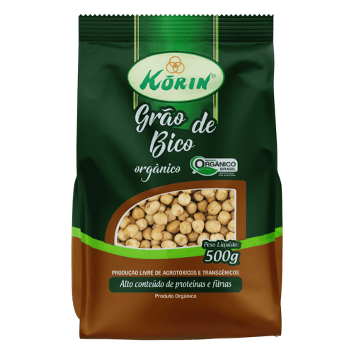 Grão-de-Bico Orgânico Korin Pacote 500g