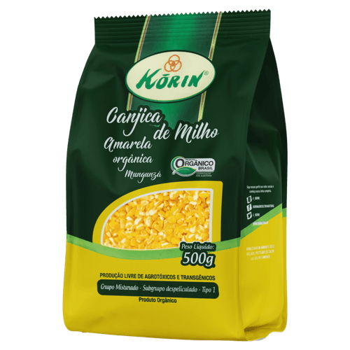 Canjica De Milho Amarela Tipo 1 Orgânica Korin Pacote 500g