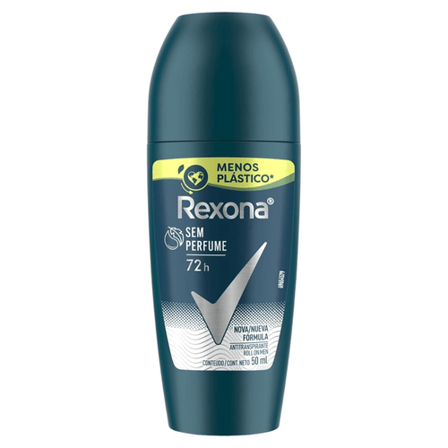 Antitranspirante Roll-On sem Perfume 72h Rexona Men 50ml