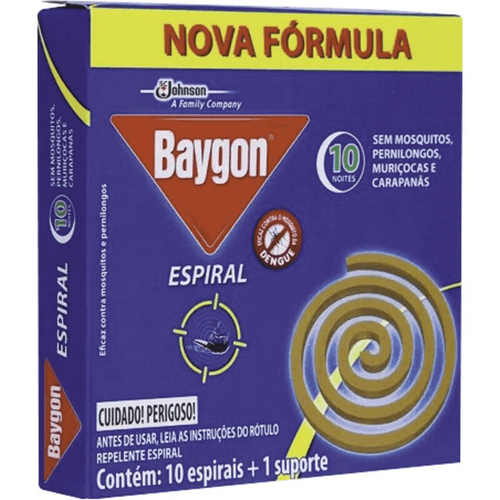 Repelente Espiral Baygon Caixa 10 Unidades