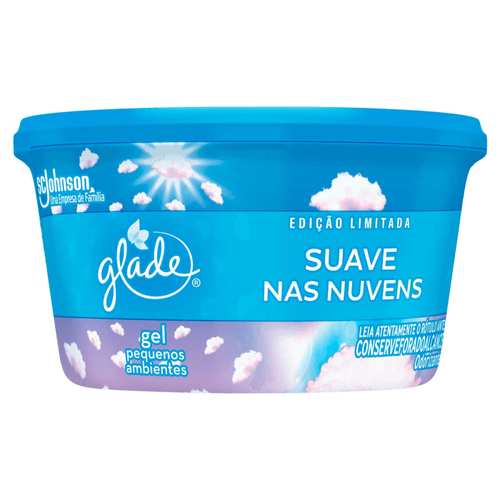 Odorizador de Ambiente Gel Suave nas Nuvens Glade Pote 70g Edição Limitada