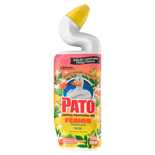 Desinfetante para Uso Geral Frutas da Estação Pato Limpeza Profunda Férias Tropicais Squeeze 750ml Edição Limitada