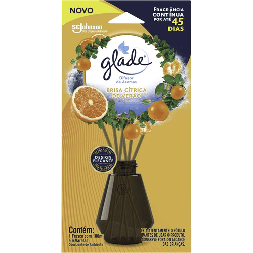 Odorizante de Ambiente Difusor de Aromas Brisa Cítrica de Verão Glade Caixa 100ml