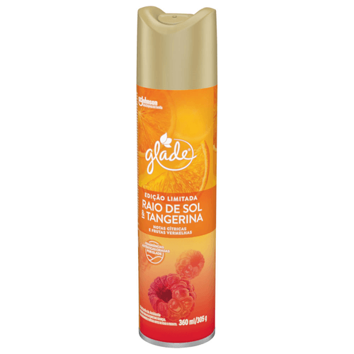 Odorizador de Ambiente Raio de Sol & Tangerina Notas Cítricas e Frutas Vermelhas Glade Frasco 360ml Spray Edição limitada
