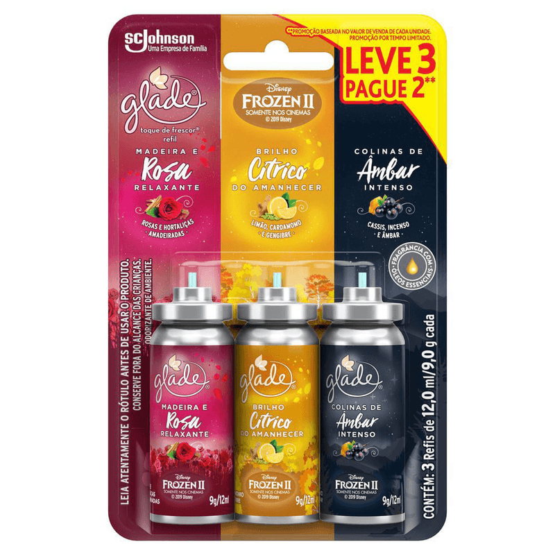 Kit-Odorizador-De-Ambiente-Rosa---Citrico---Ambar-Glade-Toque-De-Frescor-Blister-12ml-Cada-Refil-Leve-3-Pague-2-Unidades