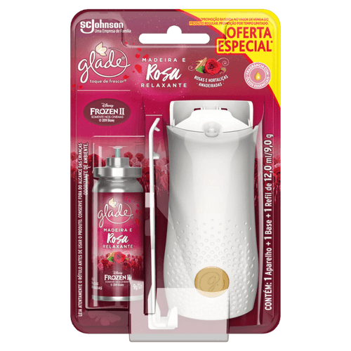 Desodorizador Glade Rosas Aparelho + Refil 12ml