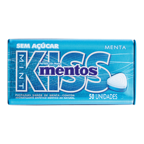 Pastilha Menta Zero Açúcar Mentos Kiss de 35g