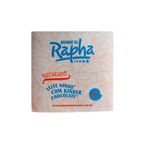 Brownie do Rapha Recheado Leite Ninho com Kinder Chocolate 90g