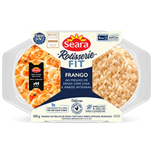 Prato Pronto Seara Rotisserie Frango ao Molho de Ervas com Chia e Arroz Integral 350g