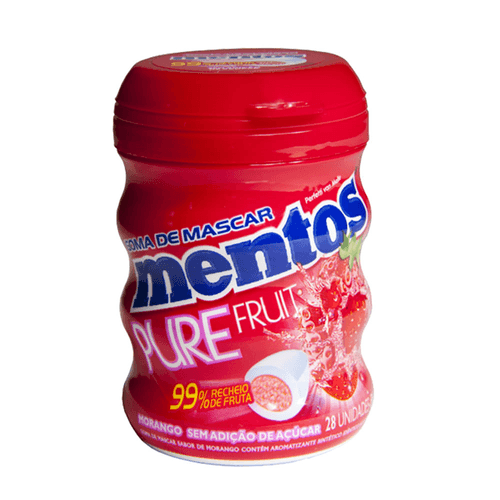 Goma de Mascar Mentos Pure Fresh Morango 56g