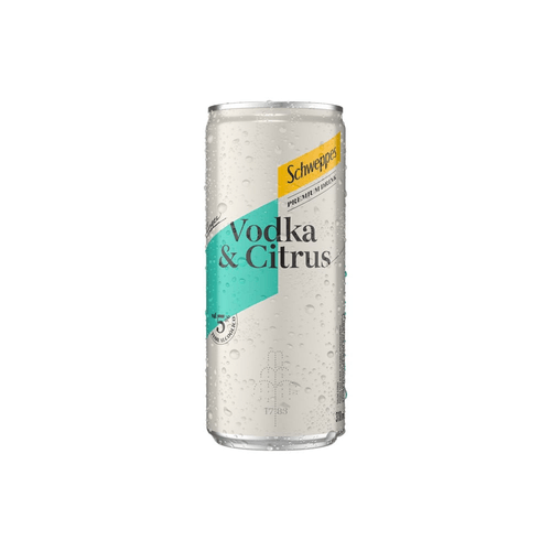 Bebida Mista Alcoólica Gaseificada Vodka & Citrus Schweppes Premium Drink Lata 310 ml