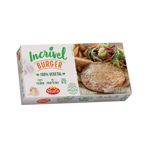 Hambúrguer Vegetal de Ervilha Seara Incrível Sabor Frango 452g