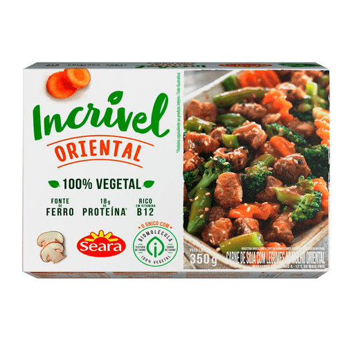 Carne 100% Vegetal Seara Incrível Com Legumes Ao Molho Oriental 350g