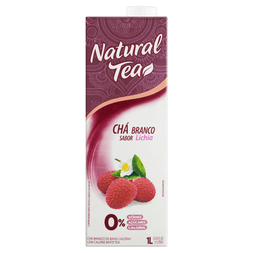 Chá Branco Lichia Zero Sódio Zero Açúcar Natural Tea Caixa 1l