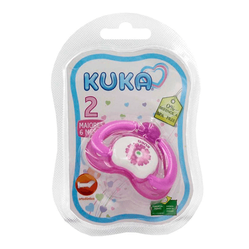 Chupeta Kuka Lovely Ortodôntica Nº 2 Rosa Unidade