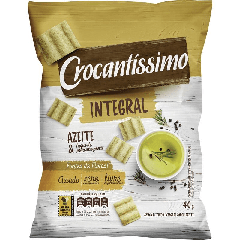 Snack de Trigo Assado Integral Azeite & Toque de Pimenta-Preta ...