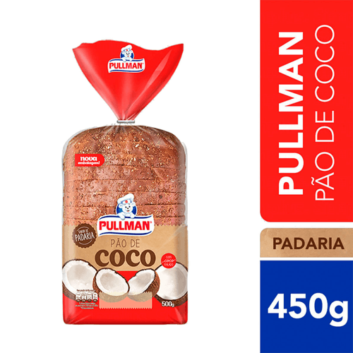 Pão de Coco com Coco Ralado Pullman Pacote 350g