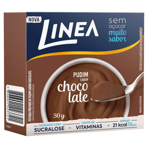 Pó para Preparo de Pudim Chocolate Zero Açúcar Linea Caixa 30g