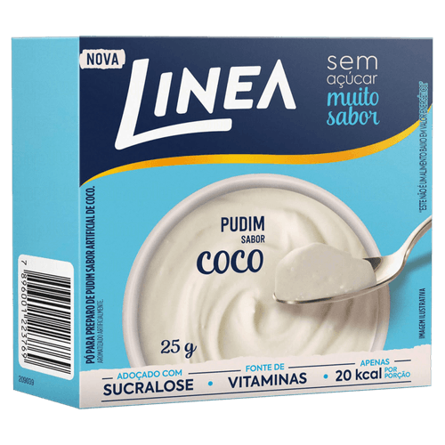 Pó para Preparo de Pudim Coco Zero Açúcar Linea Caixa 25g