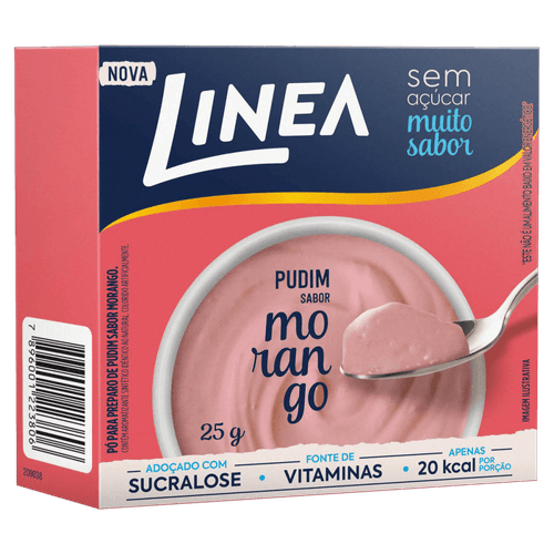 Pó para Pudim Morango Zero Açúcar Linea Caixa 25g