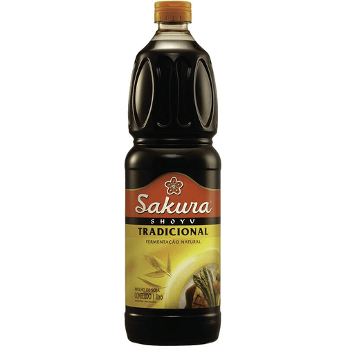 Molho de Soja Shoyu Tradicional Sakura Garrafa 1l