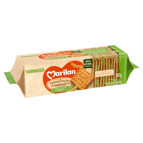 Biscoito Salgado Cream Cracker Integral Marilan Pacote 155g