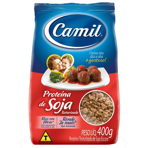 Proteína Texturizada de Soja Escura Camil Pacote 400g