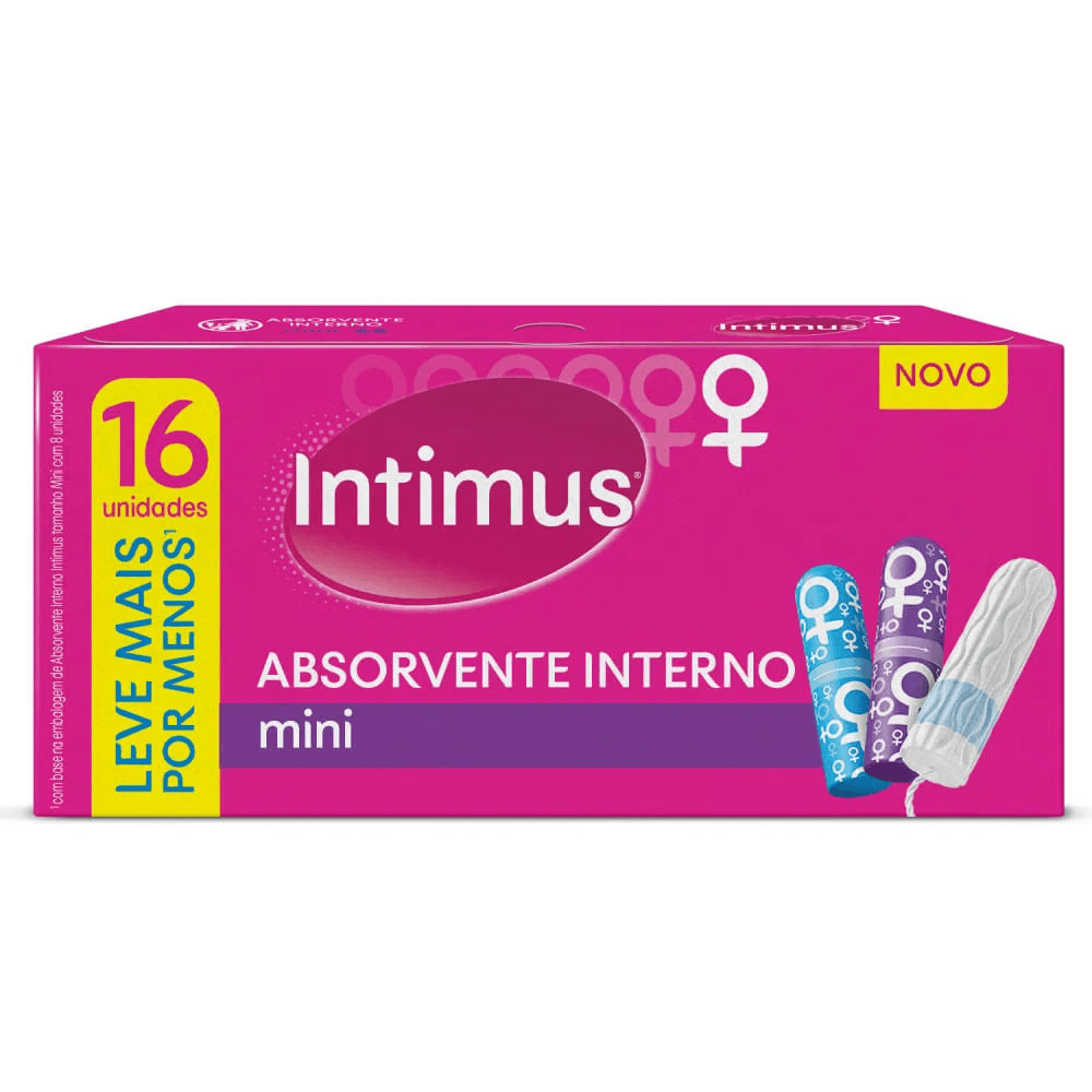 Absorvente Interno Intimus Mini Caixa Leve 16 Pague 15 Unidades