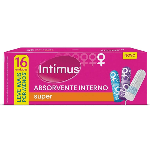 Absorvente Interno Intimus Super Caixa Leve 16 Pague 15 Unidades