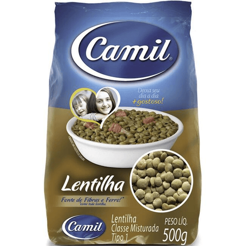 LENTILHA CAMIL 500G-PC