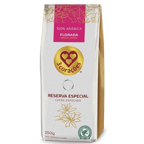 Café em Pó 3 Corações Florada Reserva Especial 100% Arábica 250g