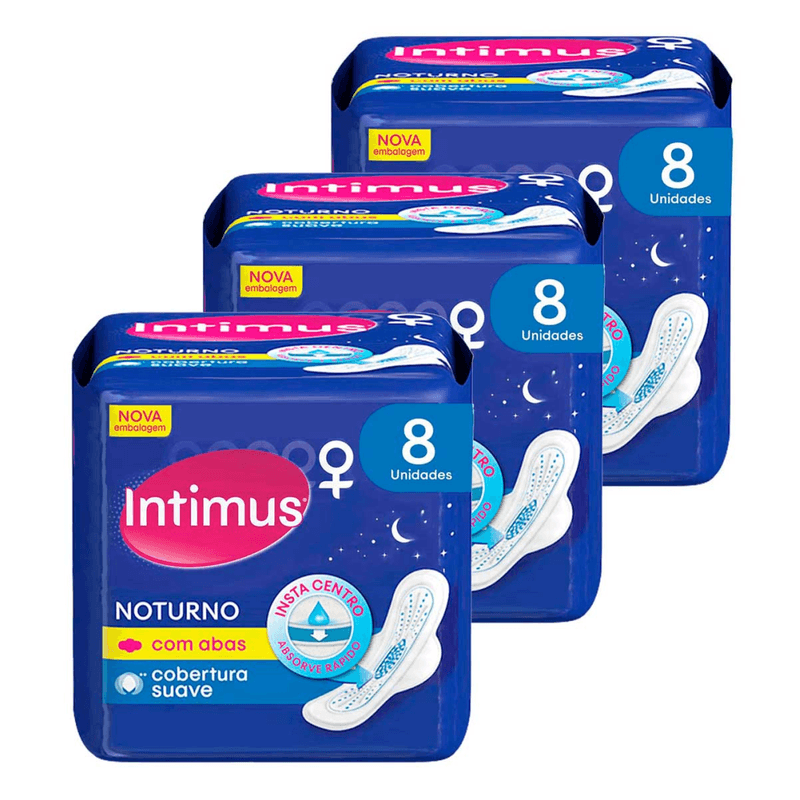 Absorvente-Higienico-com-Abas-Suave-Intimus-Noturno-Pacote-8-Unidades