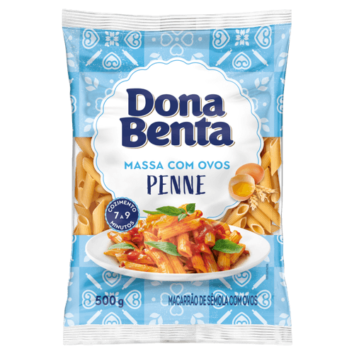 Macarrão de Sêmola com Ovos Penne Dona Benta Pacote 500g