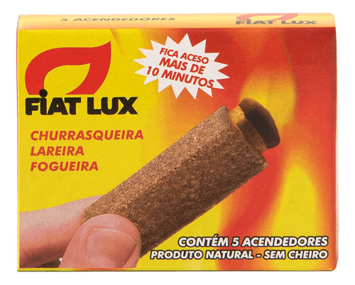 Acendedor De Churrasqueira Fiat Lux Bastão Com 5 Unidades