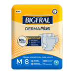 Fralda-Descartavel-para-Adulto-Bigfral-Derma-Plus-M-40-a-70kg-Pacote-8-Unidades