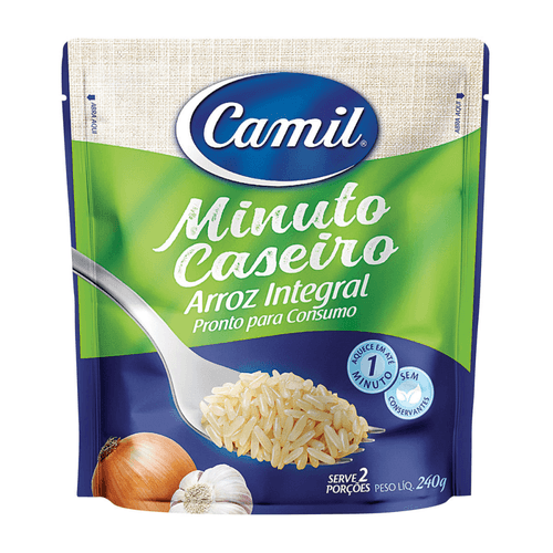 Arroz Integral Camil Minuto Caseiro 240g