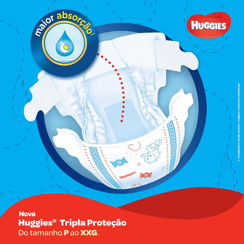 Fralda HUGGIES Tripla Proteção P 60 Tiras